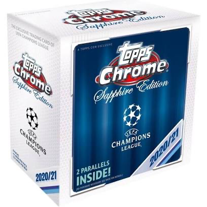 2020/21 Topps Chrome UEFA Champions League Sapphire Soccer Hobby Box