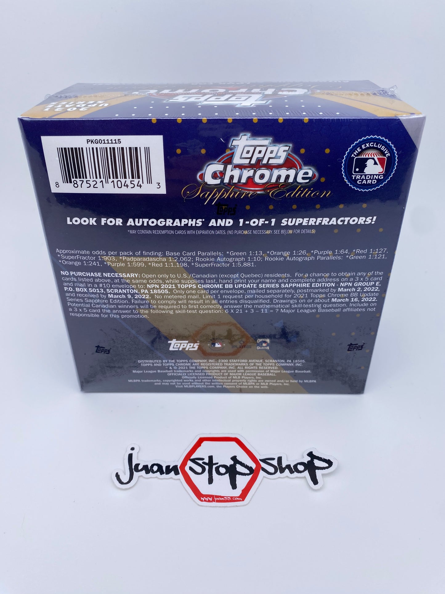 2021 Topps Chrome Update Sapphire Edition Baseball Hobby Box