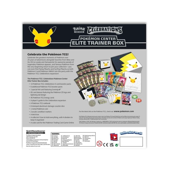 Pokémon TCG: Celebrations Pokémon Center Elite Trainer Box